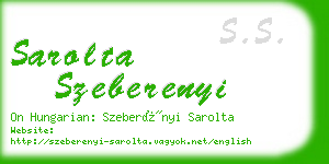 sarolta szeberenyi business card